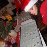 Madison Pettis Instagram - Our 12th annual Secret Santa 🥹 We do matching PJs, pillsbury cookies, lots of wine, gifts   we  roast each other every year. Best night, best friends ♥️