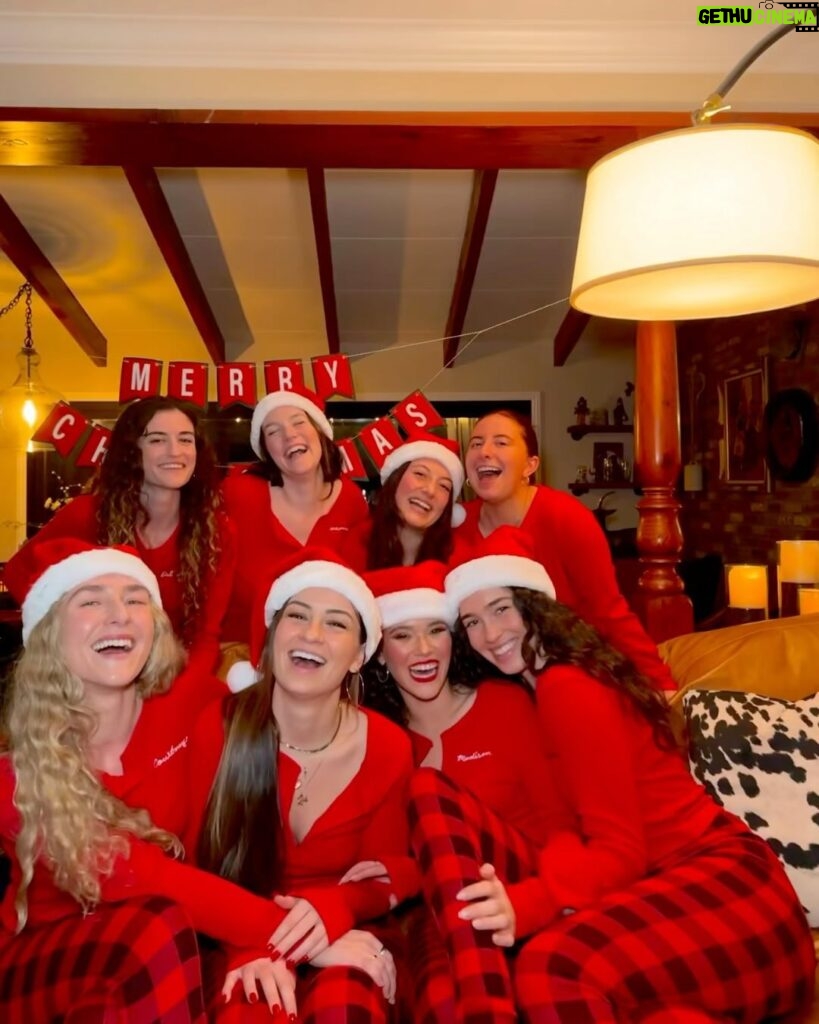 Madison Pettis Instagram - Our 12th annual Secret Santa 🥹 We do matching PJs, pillsbury cookies, lots of wine, gifts   we  roast each other every year. Best night, best friends ♥️