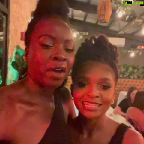 Danai Gurira Instagram - Can’t even begin to express the blessing that was Tuesday night on Broadway! @jjbioh, my dear sister in heritage, in the arts and in Christ, just debuted her phenomenal play #JajasAfricanHairBraiding on Broadway! She is the first Black playwright since 1991 to have a play’s world premiere also be a Broadway premiere. And this play is MAGICAL. Hilarious, heartfelt, and giving voice to women who are never heard, this play is a game-changer. Love seeing the fruits of so much labor come to pass! Look At God!! And then my baby sis @dominiquethorne! KILLING it in this show! SUCH a powerhouse as I say in the video, I am just in awe of what I have witnessed of this young woman since meeting her on #wakandaforever. SO gifted. SKY is the limit! Not to mention the luminosity that is @somimusic making her Broadway debut as are many of the incredible Black women actresses populating this stage and the Black women creatives behind the scene. @nikiyamathis and those wigs! Characters in themselves! DON’T walk RUN to check out this beautiful, moving, thoroughly entertaining show.