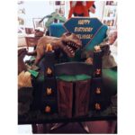Melissa Benoist Instagram - I wanted to be a paleontologist before I wanted to act. This cake sort of marries the two which makes me HAPPY. so do all of the birthday wishes and getting to spend it at work with such wonderful people, so thanks for that 😊 (Ian Malcom is on my bday cake 🎂 & SG is on Isla Nublar?!?!)