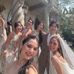 Violette Wautier Instagram - รักทั้งคู่ชิบหาย เจ้าบ่าวเจ้าสาวหล่อสวยมาก น้ำตาไหลเป็นลิตร 555555 ดีใจกับทั้งคู่ พวกเทอแม่งเกิดมาคู่กันจริงๆ เห็นมาตั้งแต่เริ่มจนวันนี้ ฮื้อออออ เป็นวันที่มีความสุขมากเลยอ่ะ (นี่กูพิมพ์กูก็ร้องไห้อีกแล้ว) เพื่อนคนแรกของกลุ่มหนูแต่งงานแล้วค่าาาา อีกอย่าง เพิ่งรู้ว่างานแต่งกลางวันมันturnt ได้ขนาดนี้ สนุกโคตรรรรร พร้อมสนุกต่ออีกรอบวันนี้ค่ะ รักที่สุด #herManhisNatty