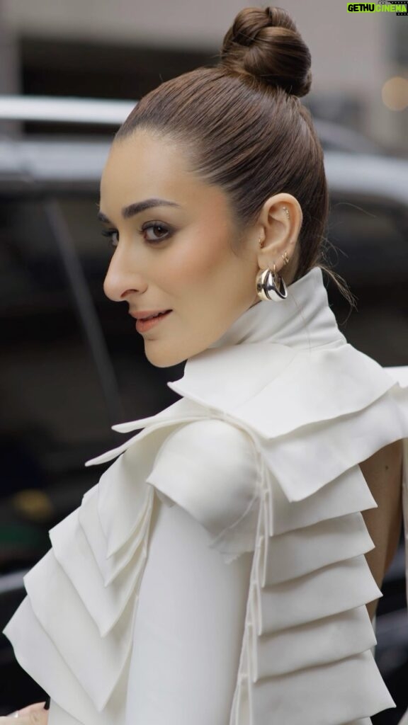 Amina Khalil Instagram - At @stephanerolland_paris couture show for PCW ‘24. @ouezzeni.youssef 💫 Dress @stephanerolland_paris  Outfit Curation @dalia.abdelshafi MUA @noha_themua Hair @malaksamy_1 @alsagheersalons