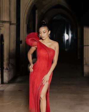 Jeannie Mai Instagram - Ooooh look who helped me paint the town red @gauravguptaofficial 💋😍

📸 @throughtheglassparis ✨