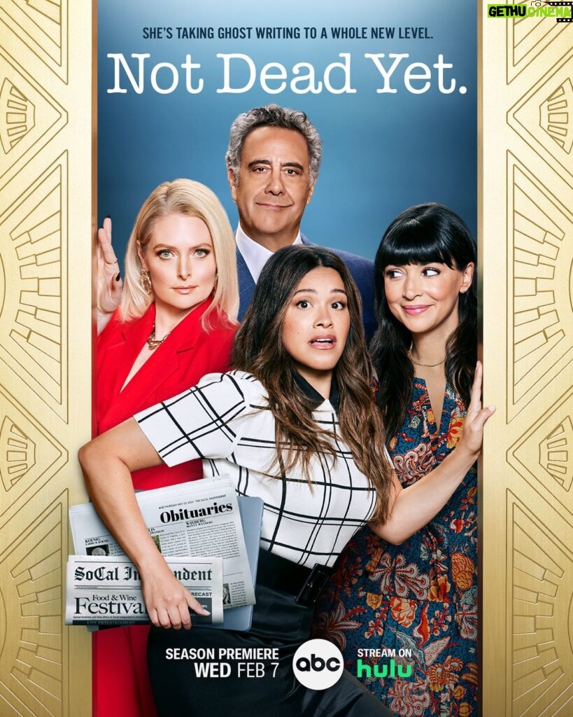Gina Rodriguez Instagram - And we’re back babyyy! … and yes, still talking to ghosts 👻 the new season of NOT DEAD YET premieres Feb 7 on ABC and stream on HULU‼️