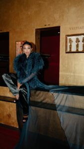 Jeannie Mai Instagram - Stepped into a realm where darkness meets elegance, @julienfournie created a symphony of shadow and style for his collection. I am beyond proud to witness the unveiling of my dear friend’s masterpiece. ♠️ #VAMP ♠️Congratulations beautiful 🖤🖤🖤