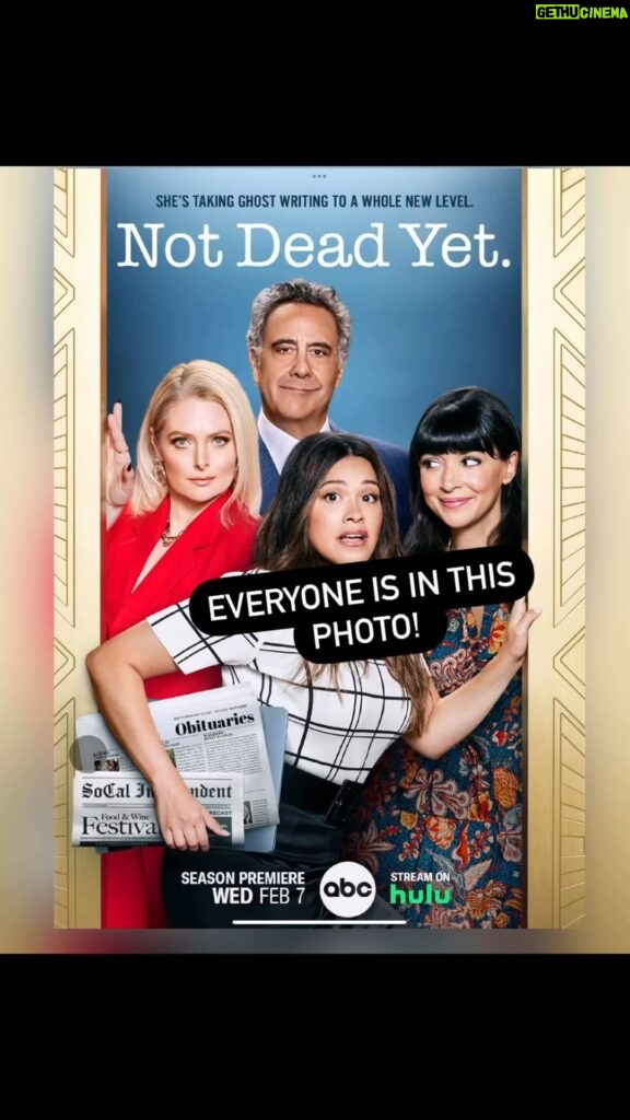 Gina Rodriguez Instagram - The full @notdeadyetabc cast was hidden in the promo poster the whole time! @ktbanday tried to warn ya. 

Watch the Series Premiere Feb 7 on @abcnetwork 

@hereisgina @therealhannahsimone @therealmaileflanagan @laurenelizabethash @rickglassman @angelagibbs @jimmybellinger @joshbanday