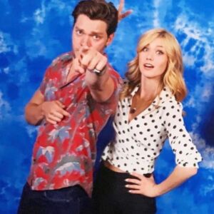 Katherine McNamara Instagram - Happy birthday to a man with an absolute heart of gold who’s had my back for nearly a decade, @domsherwood. 💛 Even if he’s taping me to a trailer or scaring the shit out of me, he always makes sure that my hair is out of my face and my heart is okay. :) 

Dom, thank you for being a caring, hysterical, supportive, trustworthy, loyal, mischievous, amazing friend, confidant, baseball team captain, and partner in crime. 🥎 Thank you for always being there with a hug or a shot of whiskey when I need it - sometimes both. 😜 I know I can always count on you. Here’s to many more adventures… and many more shots of whisky. Love ya, bud. 🥃 🧁