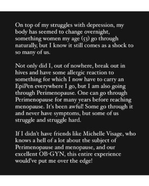 Leah Remini Instagram - I wanted to share some thoughts on my experience with depression and isolation in these six slides. Thank you for all the love and support.