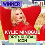 Kylie Minogue Instagram - 2024 #BRITs Global Icon winner… @kylieminogue! 

the queen herself will also be taking the stage 

you won’t wanna miss it

tune in Sat 2 March x