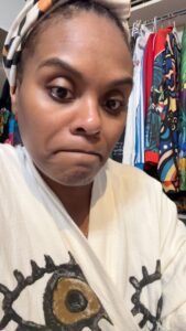 Tabitha Brown Instagram - Late night Perimenopausal TSA:  Anybody else out here itching?? Laaawwdddd is everything else our body is going thru not enough??? Why must we itch too?? I mean seriously why my legs gotta itch?? 😩 Let me go get this lotion… again…. Hang in there ladies❤️💪🏾 #menopause #perimenopause #period #transformation #tabithabrown #itching #women