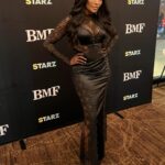 Cynthia Bailey Instagram - SEASON 3 BMF PREMIERE IN ATLANTA WAS LIT!!!🍿
so excited to join the @bmfstarz family! 
i truly enjoyed playing the role of GLORIA, and i can’t wait for you guys to meet her! 
season premiere is march 1st!!! 

#bmfstarz 
#actress 
#cynthiabailey 
#staythecourse 
#thethirdact
#godswill 

outfit: @lagencefashion

glam:
@jtavar_ 
wig: @bundlesbybell
@makeupmadnessbycherry