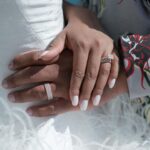 Chanel Iman Instagram - Partnered with @brilliantearth to design the custom wedding bands of our dreams 🤍 We designed Davon’s from scratch, and both our bands are engraved with our wedding date. 💍 #brilliantearthpartner