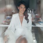 Chanel Iman Instagram - Partnered with @brilliantearth to design the custom wedding bands of our dreams 🤍 We designed Davon’s from scratch, and both our bands are engraved with our wedding date. 💍 #brilliantearthpartner