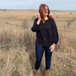 Ree Drummond Instagram - Never a dull moment 🤓🐶 🌬️👚 Hope you enjoy my spring collection! It’s comfy and pretty and oh so wearable. 😊♥️
