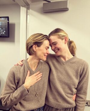 Sarah Paulson Instagram - Once in a blue moon, if you’re really lucky- you meet someone you didn’t know was missing in your life. @ellefanning You are the personification of light. Bright and true. I love you forever.
(Thanks @derekblasberg for the 📸)