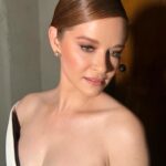 Sarah Drew Instagram – In honor of running into two of my Cruel Summer cast mates- I just had to put this song here :) @froy @olivia_holt 
#EJAFOscars party!! 
@ejaf 
@eltonjohn 
FASHION DEETS
Stylist: @karenraphael @ilanauretsky 
Hair: @dannidoesit 
Makeup: @berlyrodriguezmua 

Dress: @antoniogrimaldi 
Earrings: @normansilverman 
Rings: @shahlakarimi_jewelry 
Clutch: @tylerellisofficial 
Shoes: @larroude 

Publicist: @monaloring @chprteam