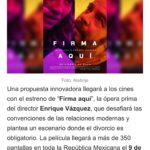 Regina Blandón Instagram - El 9 de mayo se estrena en cines #FirmaAquí😍. Ópera Prima de @enriquevslafotoantigua 🙌🏼. Estamos muy felices. No saben qué chingón rodaje y crew. ¡Emociona mucho que por fin estrenamos en cines! Les quiero tanto @ortizgris @mtc_mtc @marcelaguirado @tamaravallarta @camacho.cv @julio_dp @nilkiwei @reginus @bryandalpozzo @aldoescalantealdo @mariane.cartas @monicalozano @eamonofarrill @adelleachar @vicoescorcia @rhyscpc