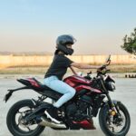 Jennylyn Mercado Instagram - Breaking free from my limits 🏍️🙈😎 #triumphmotorcycles #rider #StreetTriple765RS