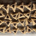 Mayim Bialik Instagram – Hamantaschen stats from yesterday’s baking Live:

Regular —
Chocolate : 25 closed, 0 open – 100% success 
Apricot : 13 closed , 7 open – 65% success 
Strawberry: 5 closed , 13 open – % 28% success 

Gluten Free —
Chocolate : 7 closed , 0 open – 100% success 
Apricot : 10 closed , 2 open – 99 % success 
Strawberry: 9 closed , 3 open , 1 fell on the floor and was this excluded from the tabulation – 75 % success 

First photo – GF
Second photo – Regular 
Third photo – Fred is pointing to the open one he will eat first lol