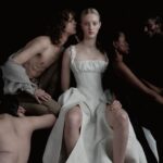 Vivienne Westwood Instagram - Look #38 featuring a corseted bridal gown, from the Andreas Kronthaler for Vivienne Westwood Spring-Summer collection, as seen in @anothermagazine⁠
⁠
Photography by: @juliahetta⁠
Styling by @olaoluebiti⁠
⁠
#AKVWSS24 ⁠
⁠