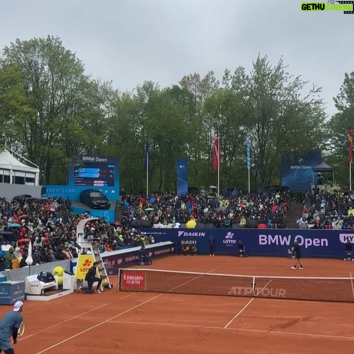 Lena Gercke Instagram - Had the best time today with my @bmw Family at the @bmw_open 🤍🙏🏻💪🏼 congrats to @jl_struff for playing his best game although it was pouring rain 💪🏼🎾