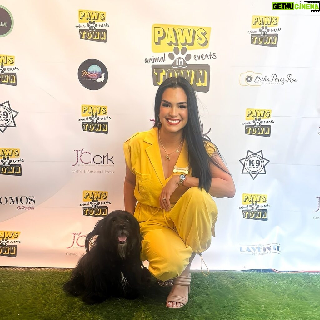 Scarlet Ortiz Instagram - Con mi Negrito de mi amor! Mi Dollar de Jesús 🐾 En el lanzamiento de @pawsintownoficial revista digital hecha con amor, buena información y respeto para nuestros peludos🐾🩵 gracias @jclarkfuchsinternational por la invitación! 
#pawsintown #lovemydog #lovemycat #perros #mascotas #dollardejesus🐾