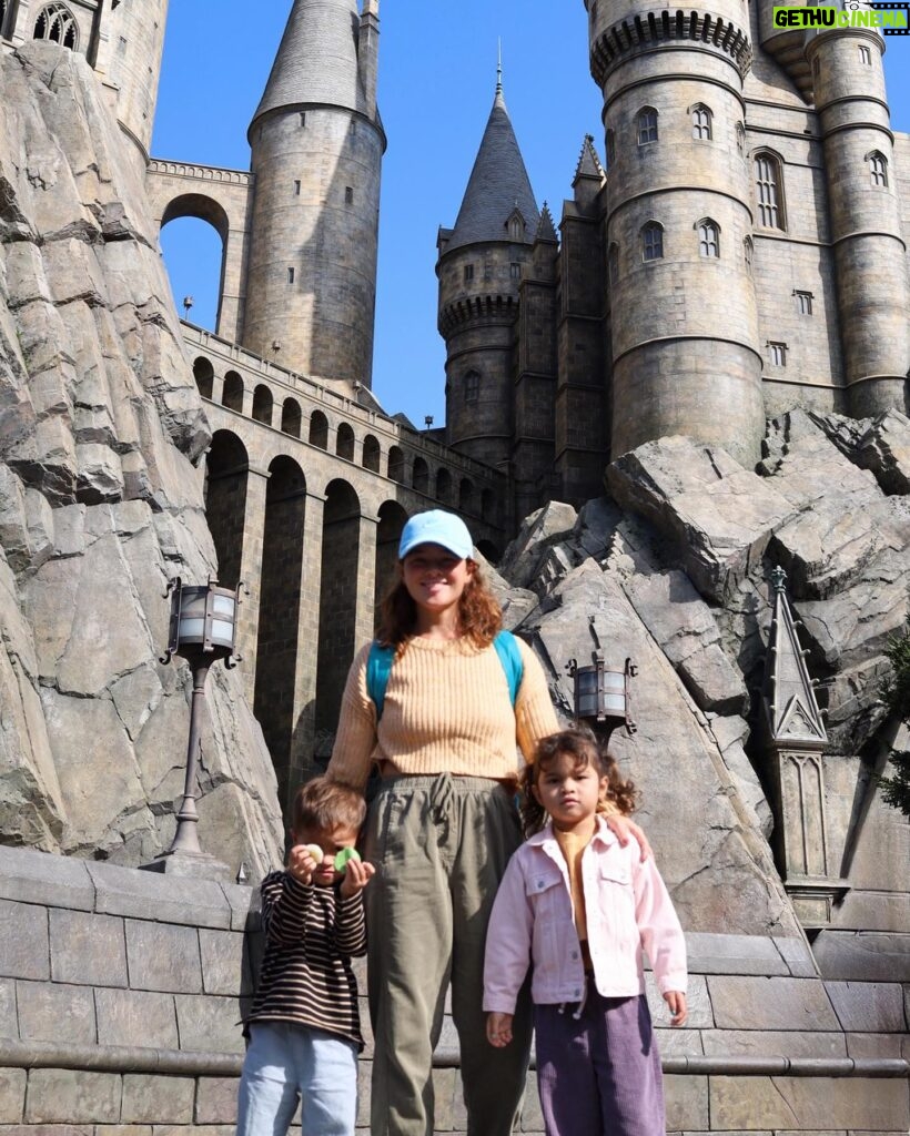 Andi Eigenmann Instagram - First on our Osaka itinerary: Lilo & Koa's first amusement park experience. Pretty cool to find out that 3 out of 3 of my children love the thrill of roller coaster rides! The little girl in me also had a magical time in the wizarding world with some butterbeer and lots and lotsa refernces.😆