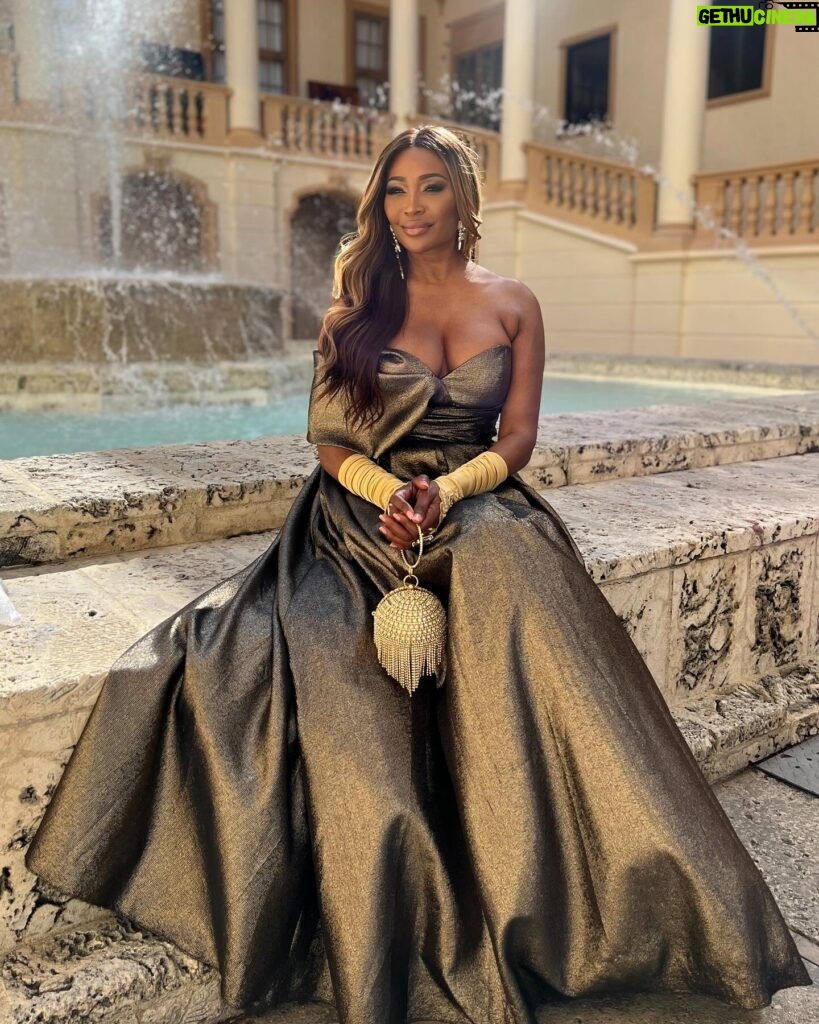 Cynthia Bailey Instagram - “sipping tea 4 a cause”.👑

@angelsforhumanityorg 

#teaforacause 

dress: @jovanifashions