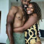 Tabitha Brown Instagram - Happy ❤️. Still celebrating 26 years together and 21 years of marriage ❤️ #tabandchance 
Bathing suit @versace 
Coverup @target