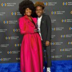 Tabitha Brown Instagram - Honored to have received the @mercyforanimals Love and Light award ❤️. Thankful to have my family and friends by my side tonight❤️. Here’s to spreading LOVE and LIGHT ❤️🙏🏾 #thankful #tabithabrown #vegans #plantbased 
Thank you @themichelelopez for my beautiful suit❤️ the pink was a hit!!