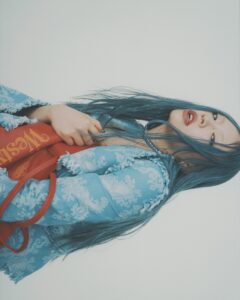 Vivienne Westwood Instagram - South Korean-Japanese artist @minachanxx wears the Worth More jacket from the Spring-Summer 2024 collection, featuring this season's Seaweed Jacquard, as seen in @tfpjp⁠
⁠
The motif is reminiscent of the Autumn-Winter 1998 collection, 'Tied To The Mast' - where fabrics appeared salt-stained and sun-bleached to delicate pastels. ⁠
⁠
Photography by @yuji_w57⁠
Styling by @shoheikashima⁠
⁠
#VWSS24