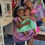 Chanel Iman Instagram - I love being a girl mom 👑 My princesses👗 My Blessings 🙏🏽 @janieandjack 💜💚🩷