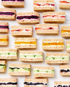 Martha Stewart Instagram - The next time you have an afternoon tea or host a cocktail party and need easy-to-assemble hors d'oeuvres, turn to this photo-worthy array of sweet and savory tea sandwiches. They taste as vibrant as they look, and bring a bright new spin to a classic finger food. These sandwiches are a natural for tea, but they also pair well with a glass of white wine or rosé, and all kinds of spritzes and other cocktails. Get the recipe at the link in our bio. 📷: @ryanliebe, recipe   food styling: @flossylucille