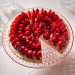Martha Stewart Instagram - This gorgeous strawberry tart recipe should be your go-to spring or summer dessert. It's an easy way to make the most of fragrant strawberries while they're in season. The tart has just eight ingredients and takes about 30 minutes to make—but you'll need to allow time for it to chill before serving. Get the recipe at the link in our bio. 📷: @rachelfromiowa