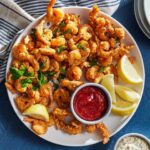 Martha Stewart Instagram - Who doesn't love to start a meal with bite-sized pieces of crunchy fried shrimp? These popcorn shrimp are loaded with flavor, thanks to a perfectly formulated mixture of fresh and dried herbs and spices. The cornmeal batter becomes crispy and golden once it hits the hot frying oil, and the shrimp only need a few minutes to cook through and develop their color. Fry them fresh and serve them straight from the fryer. Don't be surprised when they disappear almost immediately—they're a lot like chips: you can’t eat just one. Get the recipe at the link in our bio. 📷: @rachelfromiowa
