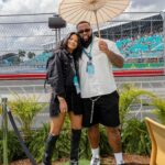 Chanel Iman Instagram - Perfect date at F1 in Miami 🏎️💨 Thank you @fiatusa  for inviting us to the trophy house to watch the race #fiat500e