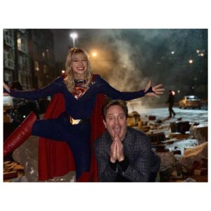 Melissa Benoist Instagram - Tomorrow we hit 100 episodes! That is a lot of television! And a lot of heat vision! A lot of all the visions! And I need more @thomaspatricklennon like I need MORE COWBELL!!! #supergirl100