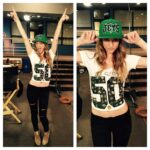 A.J. Cook Instagram - Rocking my new limited edition Tee Featuring NFL CFDA Bespoke Footballs 4 Charity. Bid nfl.com/auction @nflfanstyle #sb50footballs @nfl