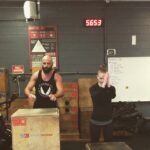 A.J. Cook Instagram - Warming up with synchronized box jumps. @nathanandy