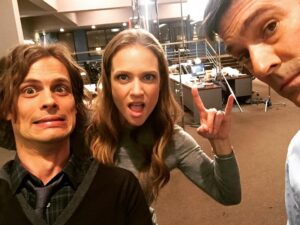 A.J. Cook Instagram - HUGE #criminalminds finale tonight!! DO NOT MISS. @gublergram @thomasgibsonofficial #bts
