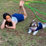 Aanchal Munjal Instagram - This Holi was ultra special in a lot of ways 💛🧡🤍💙 Featuring the love of my life in the last pic 🧿❤️