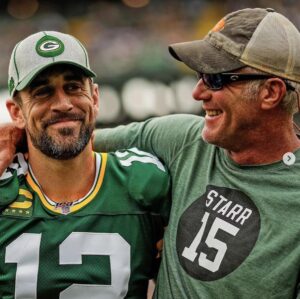Aaron Rodgers Instagram - Happy Birthday to these two!! Love these guys so much and thankful to have played with them! ♎️ #farvey #mvs #