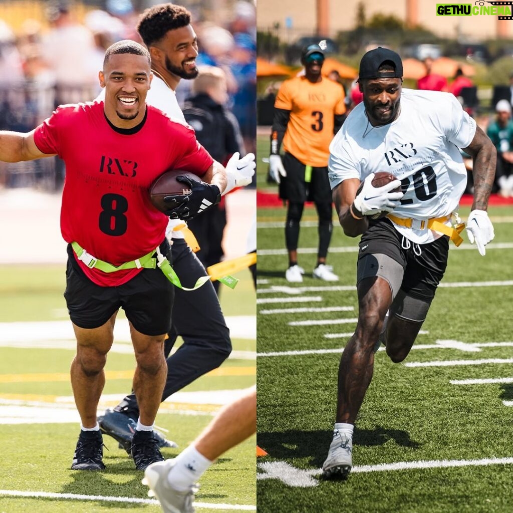 Aaron Rodgers Instagram - @aaronrodgers12 brings together NFL stars to play in @rx3growth’s 3rd annual Charity Flag Football Tournament, where they helped raise nearly $3M for a variety of charities 🙌