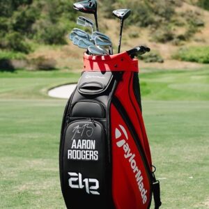 Aaron Rodgers Instagram - I’ve been busy getting dialed in for tomorrow’s match, and to celebrate I want to give away a 14-club TaylorMade signed dream bag setup to one of you. To enter, tag a friend in a comment and make sure you’re both following me and @taylormadegolf. I’ll pick a winner this week. Good luck! #TeamTaylorMade #oldguydomination #