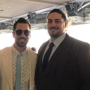 Aaron Rodgers Instagram - Happy birthday @davidbakhtiari #69 in your program, #1 in our hearts. Thanks for watching my back 💪🏼 #hbd🎂 #