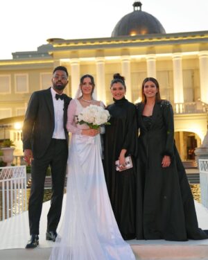 Aastha Gill Instagram - @natasastankovic__ Cannot explain in words how I felt when I saw you in that beautiful white dress! 🥲🥹
 @hardikpandya93 You’re one of the most fun people I’ve come across! 
God bless you both and may you always shine like this together ❤️🥰