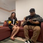 Aastha Gill Instagram - When Like a Snake meets Naagin with @thatfingerstyleguitarist 🎥 @sharviyadav @badboyshah @raftaarmusic @ihitenmusic