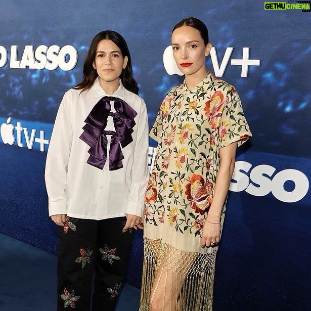 Abbi Jacobson Instagram - Last night at the Ted Lasso premiere supporting my favorite person, @jodiannebalfour She’s in Season 3!