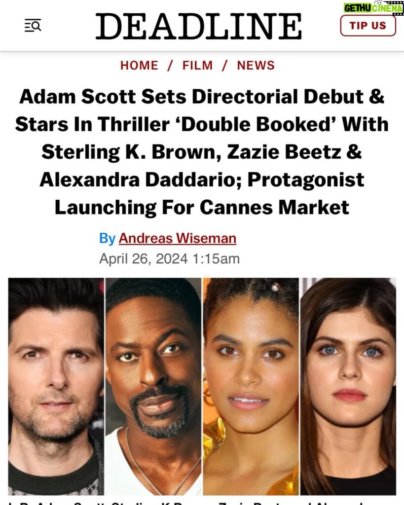 Adam Scott Instagram - Could not be more excited to work with this unbelievable cast and incredible team…