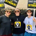 Adam Scott Instagram – In solidarity on the picket line at Warner Bros with our fellow @sagaftra @wgawest @wgaeast members, my boyfriend @nickofferman   one bonus Jesse Plemons
#sagaftrastrong #wgastrong